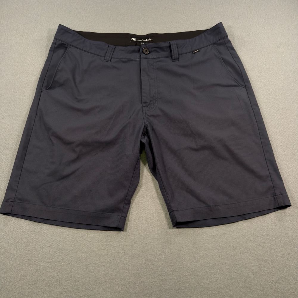 Travis Mathew Mens Golf Shorts Navy Blue Ripstop Stretch Size 36